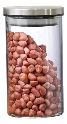 FRASCO VIDRIO CON TAPA ACERO INOXIDABLE - HERBOTECA